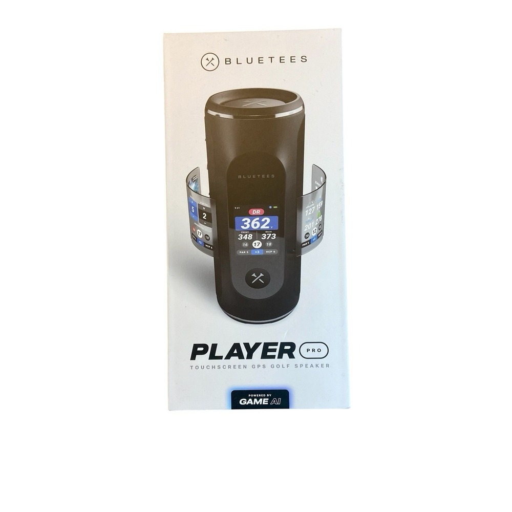Blue Tees 2026 GPS Golf Player Pro Magnetic Wireless Bluetooth Speaker Black